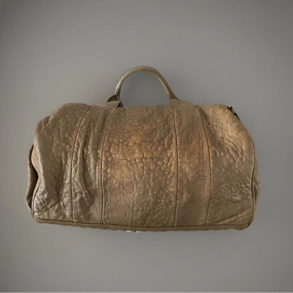 Alexander Wang Rocco Bag Mushroom Grey Pebbled Leather Silver Hardware $1295 men